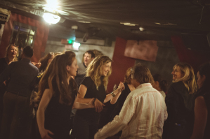 Homestay students Dancing in an Irish Pub
