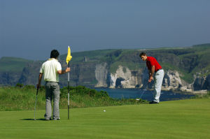 Two Students Playing Golf, One of the Most Popular Activities in Ireland