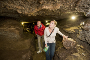 Adult Students Enjoying Some Irish Culture on a visit to the Caves